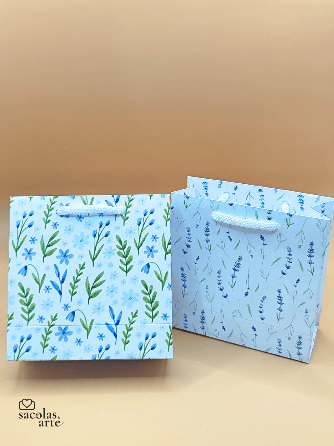 10 Sacolas de Papel Estampadas MINI - 10x04x10