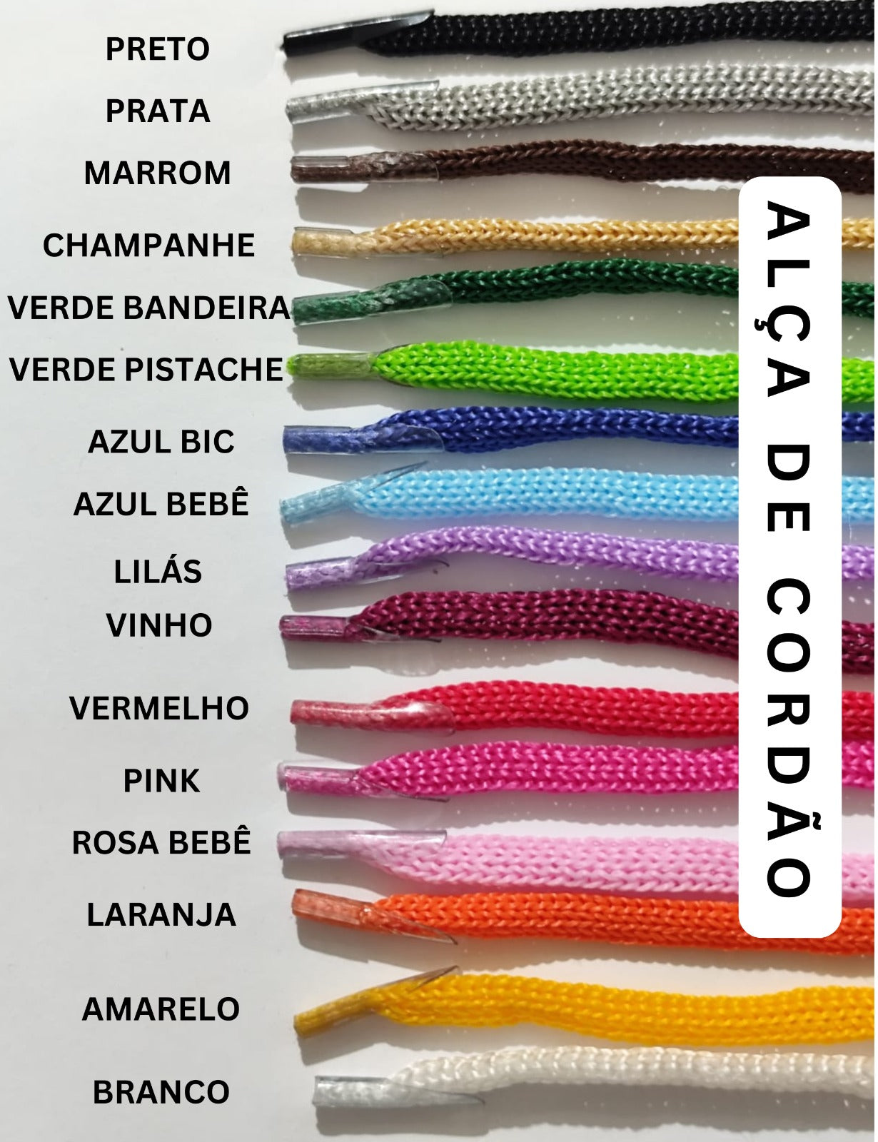 Sacola de Papel Lisa Alça de Cordão - 32x12x22