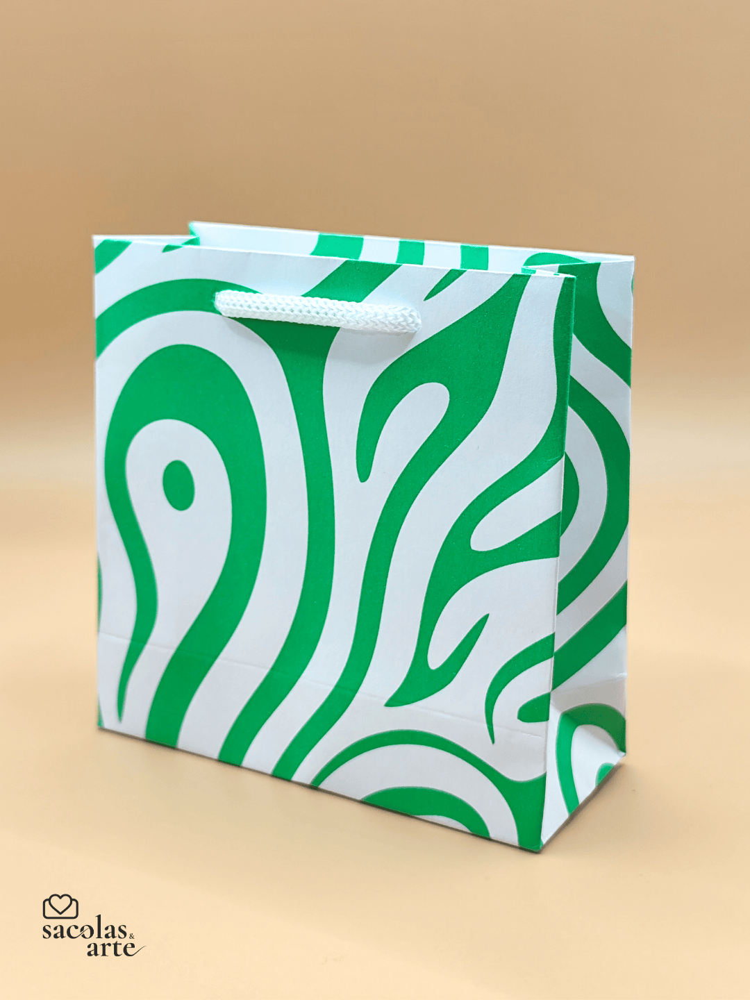 10 Sacolas de Papel Estampadas MINI - 10x04x10