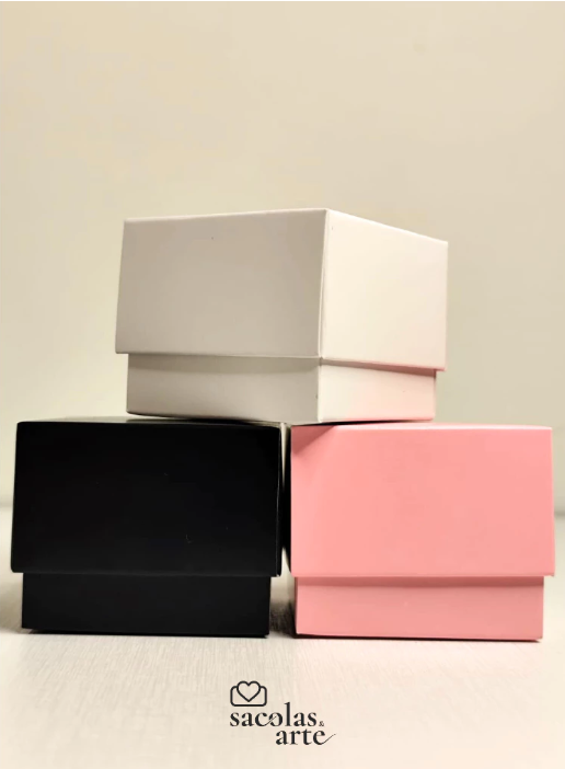 50 Caixas de Anel com Berço - 7,5cm x 7,5cm x 3,5cm