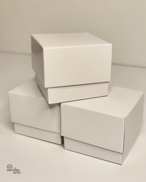 50 Caixas de Anel com Berço - 7,5cm x 7,5cm x 3,5cm