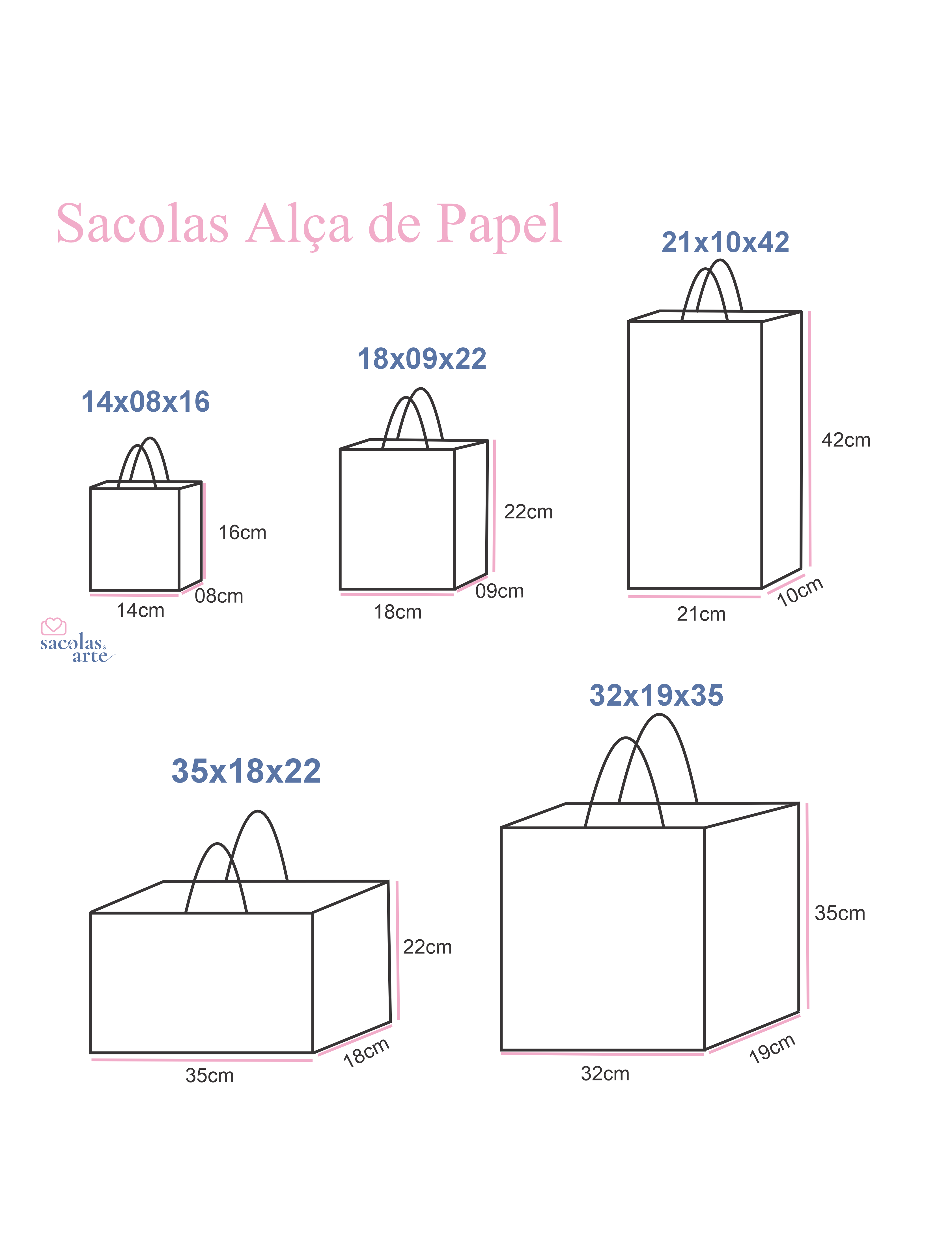 10 Sacolas de Papel Páscoa - Alça de Papel - 10 Unidades
