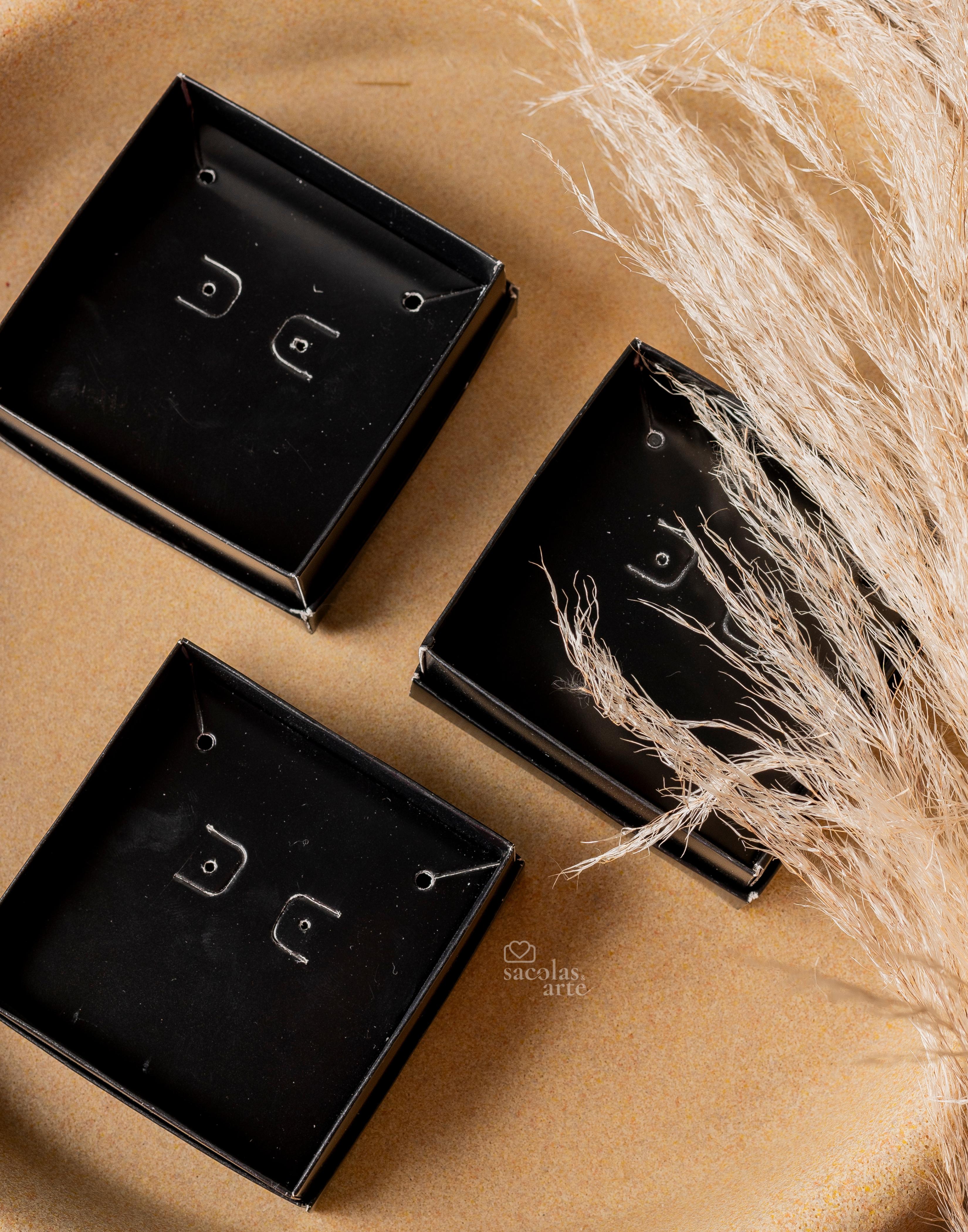 Kit Joia Preto 1 -Sacolas Personalizadas 14x06x15 com alça de Cordão + Caixas