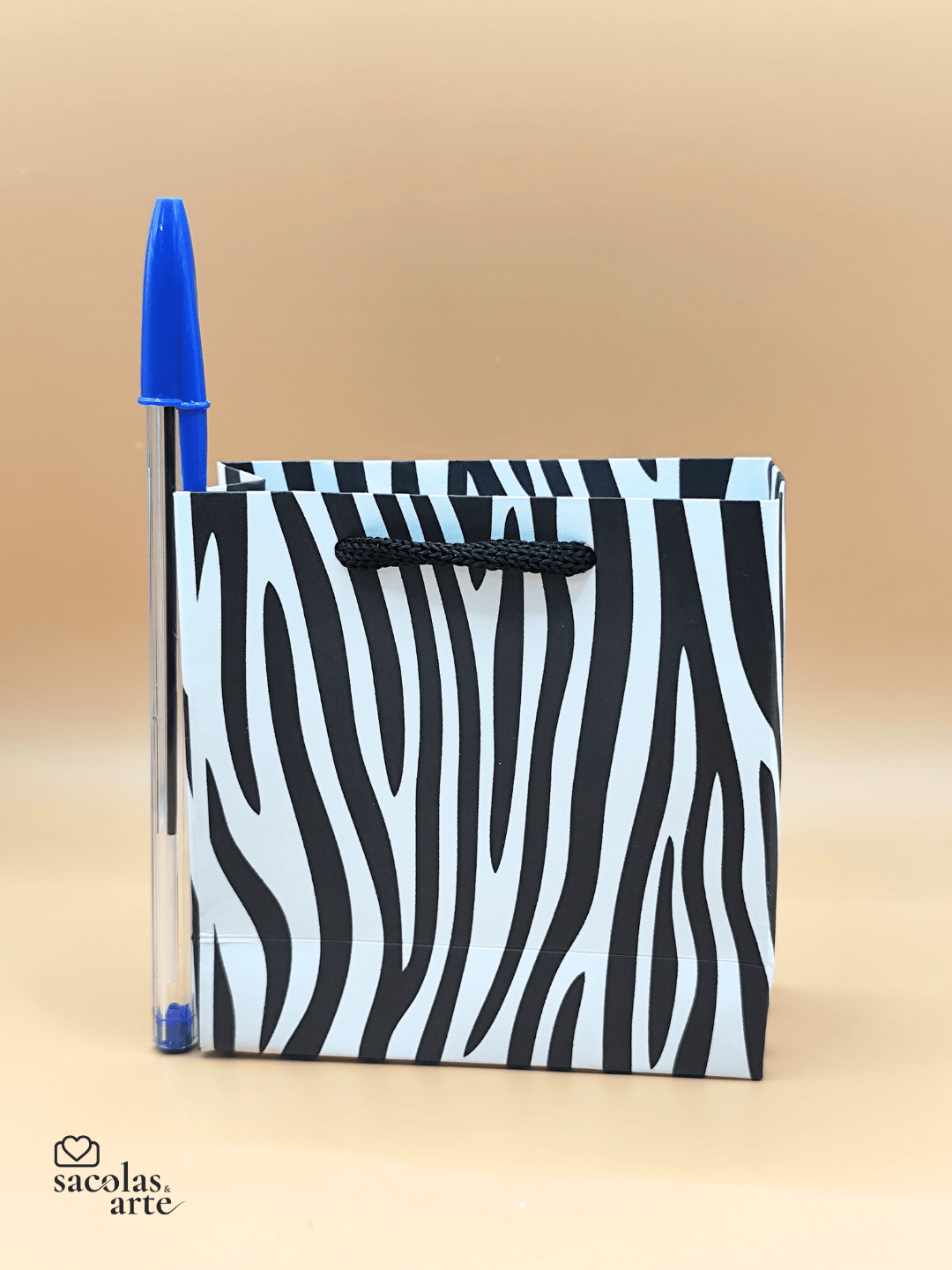 10 Sacolas de Papel Estampadas MINI - 10x04x10