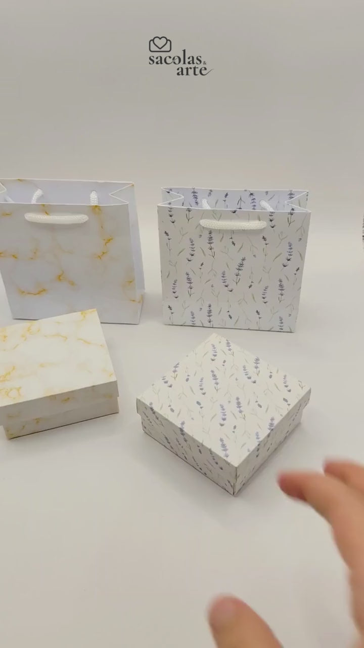 Kit Sacolas + Caixas para Joias