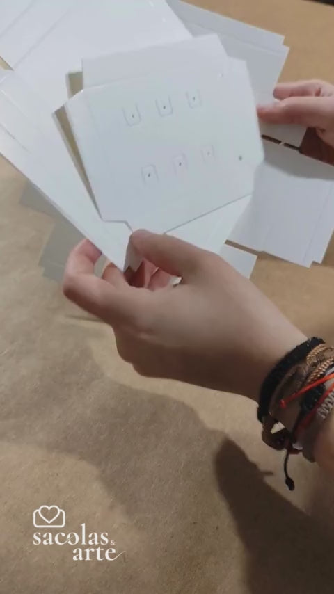 50 Caixas de Joias de Papel Branco com Berço - 8cm x 12cm x 3cm